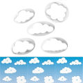 5Pcs Cloud Cake Cookie Biscuit Cutter Fondant Mold Decorating DIY Baking Tool. 