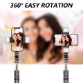New L13D Selfie Stick Tripod with Fill Light Backlight for Travel Live Broadcast Vlog,360° Rotating Phone Holder for Smartphone. 