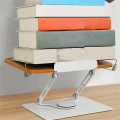 360°Rotating Base Book Stand Holder for Reading Hands Free Foldable Book Display Stand with Paper Clips Wood Panel Stand Easy to Use. 