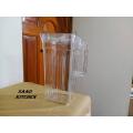 Crystal Plastic Water Jug - 2 Liter Square Shaped With Lid.  Plastic Crystal Clear Water Jug For your Home And Dining Table. C90D. 