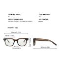 DDDLONG Anti Blue Light Square Glasses Prescription Eyeglasses Frame For Men Women Optical Lens Can Replaceable Eyewear D393.