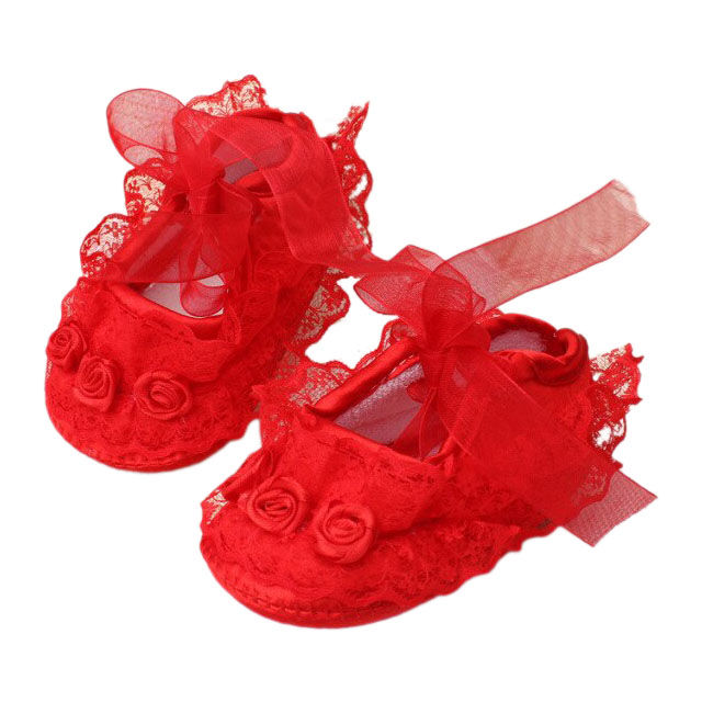 Baby Girls Crib Shoes Toddler Birthday Party Home Prewalker Soft Non ...