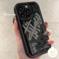 Graffiti Trendy Brand Stussy Phone Case Compatible for IPhone 11 13 15 14 12 Pro Max XR X 7Plus XS Max 6S 7 8 15 6 Plus SE 2020 Shockproof Cute Smiley Soft Tpu Cover. 