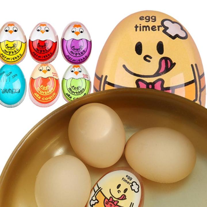 Boiled Egg Timer Creative Kitchen Timing Artifact Cartoon Color-Changing Beep Eggs Durable Poached Heart Egg Kitchen Gadgets