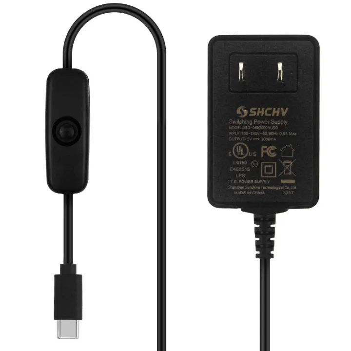Catda%20C2890%203C%20UL%205V3A%20Type-C%20With%20witch%20Button%20Power%20upply%20for%20Raspberry%20Pi%204B%20-%20Image%202