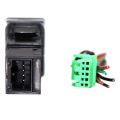 4-Pole 12V Push Button Switch with LED Background Indicator Lights for Fog Lights DRL LED Light Bar(33x22mm).