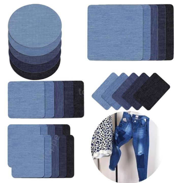 Jeans Patches Repair Elbow Knee Iron On Denim Patches For clothes stickers Clothing Sewing Craft DIY Accessories Elbow Patches