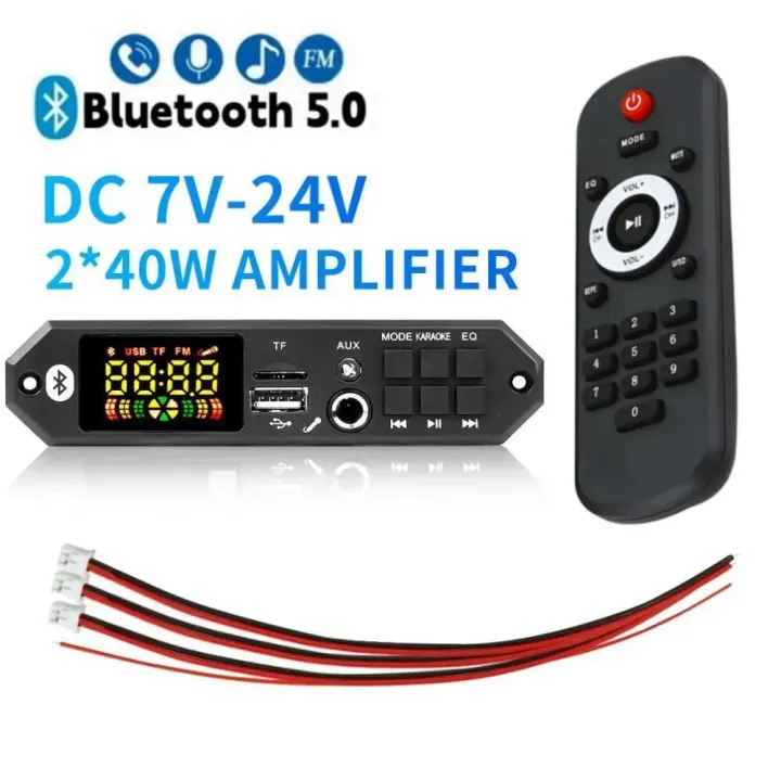 Handsfree%20MP3%20Decoder%20Board%2080W%20Amplifier%20Bluetooth%205.0%20MP3%20Player%2012V%2024V%20Car%20FM%20Radio%20Module%20TF%20USB%20with%20Microphone%20Control%20-%20Image%204