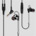 Original QKZ DM10 Zinc Alloy Metal Earphone - Black. 