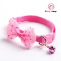 Pet tie Cat Collar Adjustable Dot Prints Doggy Bow Tie With Bell Fashion Pets Necktie Collars Bells and Charms pet supplies. 