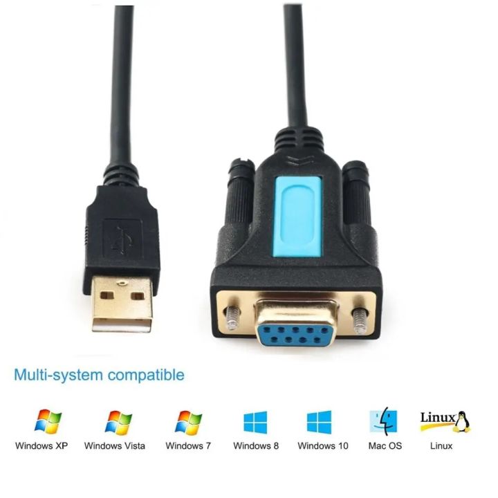 USB to RS232 female serial data cable 9-pin RS232 USB cable for electronic display electronic scale extension RS232 cable