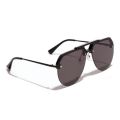 Premium Aviator Shaped Black Sunglass For Men From Lunettes - Traore Black. 