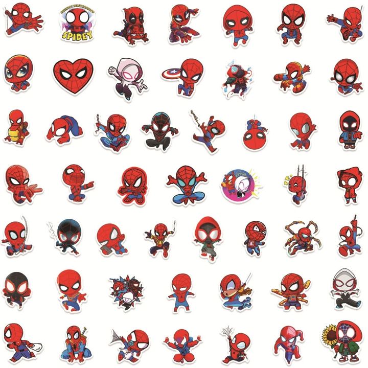 10/30/50pcs%20Disney%20Marvel%20Spiderman%20Stickers%20Anime%20The%20Avengers%20Decal%20Graffiti%20Motorcycle%20Laptop%20Car%20Phone%20Cartoon%20Sticker%20Toy%20-%20Image%206