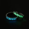 Luminous Couple Rings Glowing in the Dark Player 1 Player 2 Matching Ring for Girlfriend Boyfriend Valentine's Day Gaming Gifts.