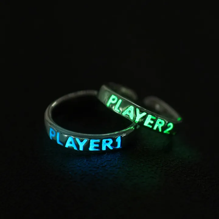 Luminous%20Couple%20Rings%20Glowing%20in%20the%20Dark%20Player%201%20Player%202%20Matching%20Ring%20for%20Girlfriend%20Boyfriend%20Valentine's%20Day%20Gaming%20Gifts%20-%20Image%202