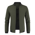 2023 Spring New Men's Stand Collar Solid Color Jacket Casual Short Men's Youth Jacket.