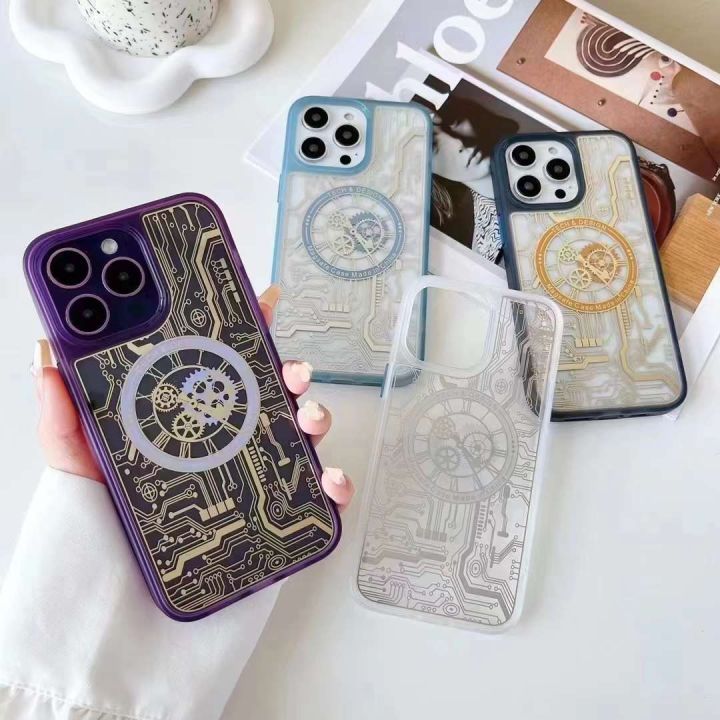For%20iPhone%2011%20Pro%20Max%20Luang%20Gold%20Magsafe%20Magnetic%20Wireless%20Charging%20Case%20Clear%20Shockproof%20Soft%20TPU%20Protect%20Back%20Cover%20-%20Image%205