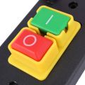 Off-On Red Cover Emergency Stop Push Button Switch 16A Power-Off/Undervoltage Protection Electromagnetic Start Switch. 