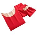 Honmei Year thermal underwear set big red festive wedding gift round neck autumn coat autumn pants underwear bottoms.