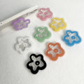4mm Acrylic Solid Color Transparent Flower Mobile Phone Holder Creative Lazy Desktop Support Back Sticker Mobile Phone Ring. 