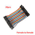 20pcs Female to female Dupont Wire Jumper Cable for Breadboard. 