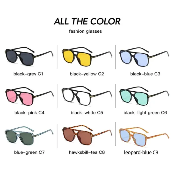 RUOBO%20Oversize%20Rectangle%20Shade%20Sunglasses%20For%20Men%20Womem's%20Double%20Bridge%20Brand%20Design%20Tom%20Driving%20Sun%20Glassses%20UV400%20Gafas%20De%20Sol%20-%20Image%202