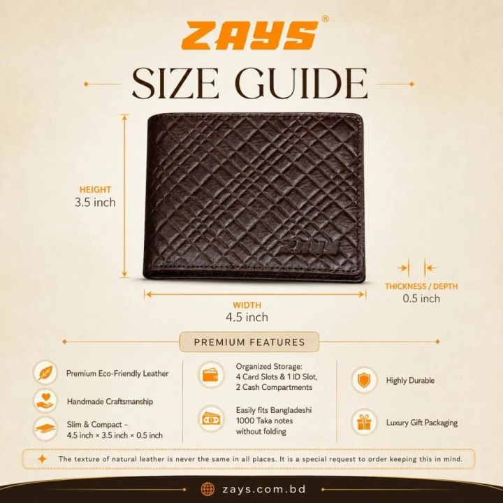 Zays%20Premium%20Eco-Friendly%20Leather%20Bifold%20Wallet%20for%20Men,%20Handmade%20Slim%20Compact%20Wallet%204.5%20x%203.5%20x%200.5%20Inch,%204%20Card%20Slots,%201%20ID%20Slot,%202%20Cash%20Compartments,%20Fits%201000%20Taka%20Note,%20Luxury%20Box%20-%20Image%202