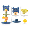 Montessori Baby Toys Rolling Ball Pile Tower Early Educational Toy For Babies Rotating Track Baby Gift Stacking Toy For Children. 