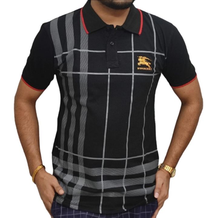 Men s Contrast Polo Tshirt slim fit BURBERRY Daraz .bd