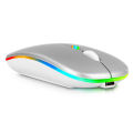 Rechargeable Wireless High End Ultra-thin Type C Mouse 2.4Ghz Optical RGB Dual-model Mouse - Mouse. 