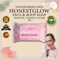 Honest Glow 80g GLASS SKIN Face & Body SOAP FACE & BODY SOAP BY: TRANSFORMED SKIN HONESTGLOW - Helps in hydration / Lathers up nicely / Body wash promotes better hygiene / Travel friendly / Exfoliates the skin and cleanse your skin of impurities.