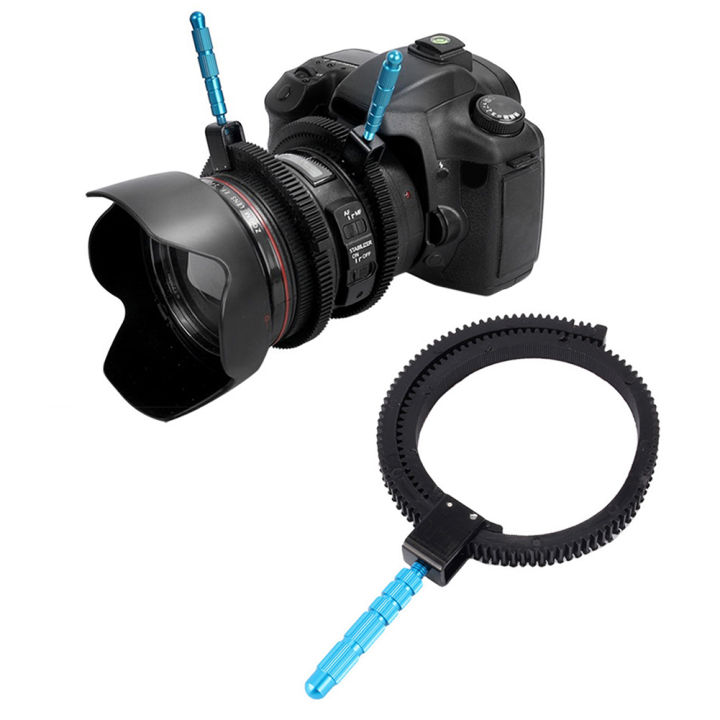 【YIYANGMAOYI111】Adjustable Camera Focus Ring Lens Adapter Follow Gear Ring Belt Aluminum Grip for DSLR Camcorder Camera