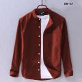 Red Color Long Sleeve Casual Shirt For Man. 