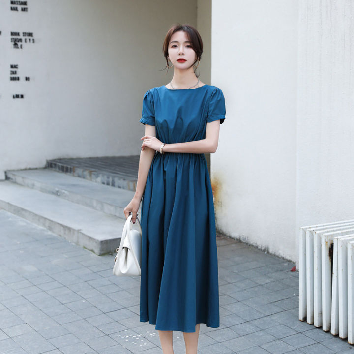 2024%20women's%20new%20round%20neck%20design%20sense%20retro%20new%20Chinese%20dress%20summer%20women's%20French%20long%20skirt%20to%20wear%20on%20both%20sides%20-%20Image%202