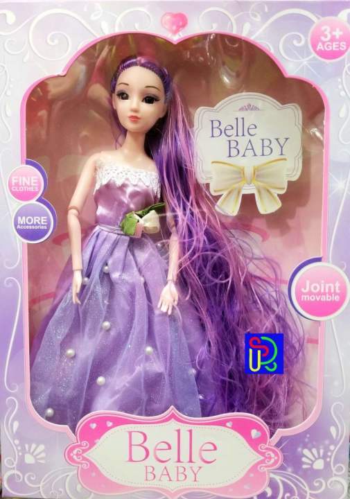 Belle%20Baby%20Long%20Hair%20Style%20Joint%20Movable%20Barbie%20Doll%20-%20Doll%20-%20Doll%20-%20Image%202
