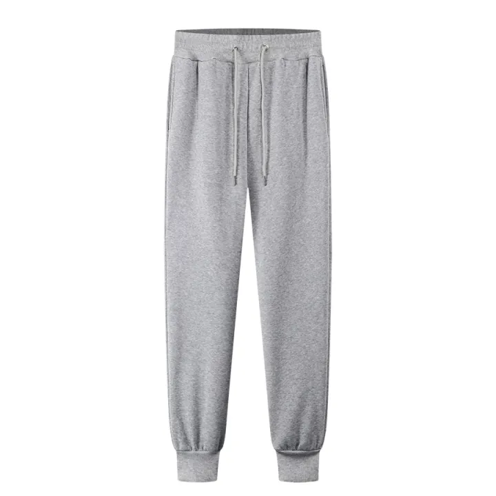 Sports%20Pants%20Men'S%20Fleece%20Autumn%20And%20Winter%20Trousers%20Jogging%20Fashion%20Ladies%20Casual%20Pants%20Black%20And%20White%20Solid%20Color%20-%20Image%205