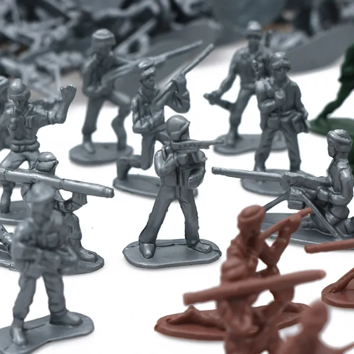 100Pcs/set%20Military%20Toy%2012Poses%20Plastic%20Soldiers%20Army%20Men%20Figures%20Aircraft%20Tanks%20Turret%20Children%20Boy%20Gift%20Silver%20Green%20Brown%20-%20Image%203