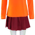 Scooby Doo Velma cosplay costume for Halloween role-playing.