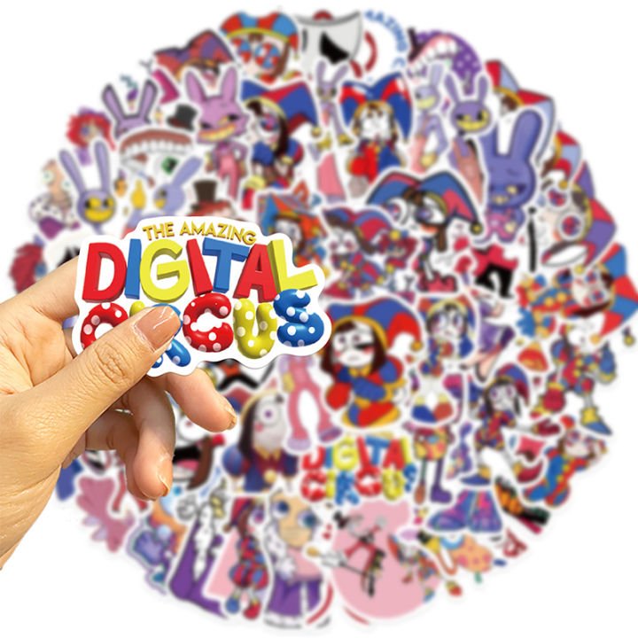56pcs%20DIY%20Waterproof%20Sticker%C2%A0Funny%20Cartoon%20The%20Amazing%20Digital%20Circus%20Stickers%20brave%20-%20Image%205