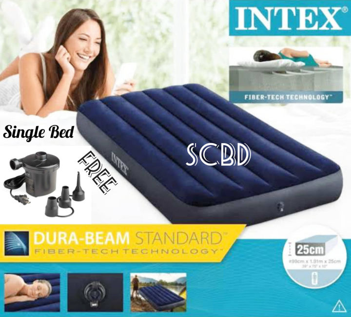 Comfortable%20Intex%20Air%20Bed%20Single%20With%20Free%20Electric%20Pumper%20-%20Convenient%20Sleeping%20Solution%20For%20Home%20Or%20Travel%20-%20Image%203