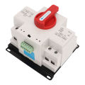 400V Dual Power Auto Transfer Switch Red Handle 125A Generator Changeover Switch. 
