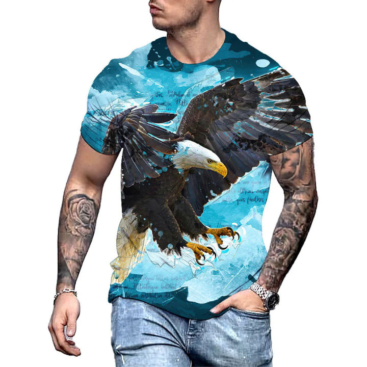 Fashion%20eagle%20pattern%20T%20shirt%20for%20men%20vintage%20trend%20skull%20Harajuku%20streetwear%20casual%20o-neck%20short%20sleeve%20summer%20loose%20T-shirts%20-%20Image%202