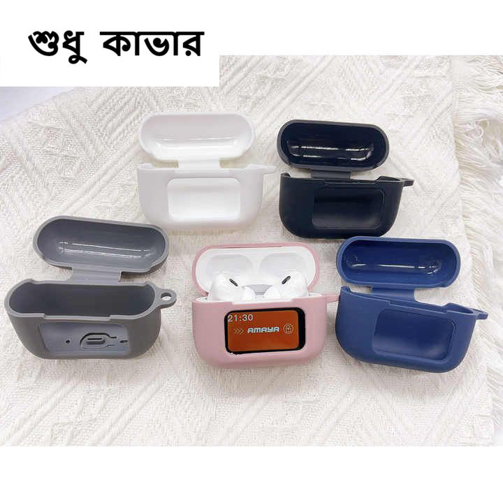 (Only Cover) A9 Pro Airpods Silicone Cover, Airpods A9 Pro with Touch Screen Display Tws Silicone Case