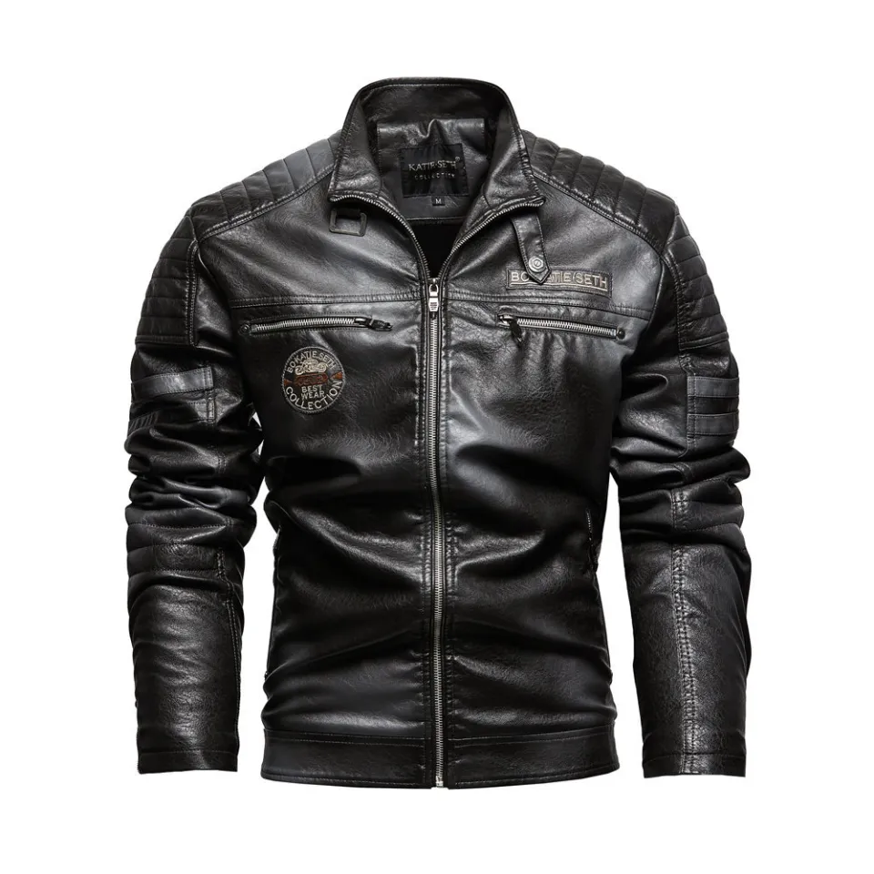 New Men's Autumn And Winter Men High Quality Fashion Coat Leather