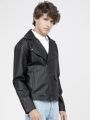 Pantoneclo Premium Quality Casual & Stylish PU Leather Men’s Biker Jacket. 