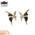 Carat Rhinestone Butterfly Earrings Sparkling Butterfly Rhinestone Stud Earrings for Prom Dating Parties Anti-rust Ear Jewelry for Women Butterfly Earrings. 