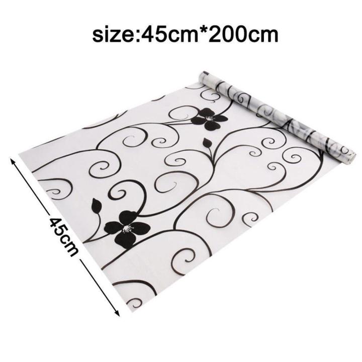 2Mx%2045CM%20PVC%20Waterproof%20Frosted%20Glass%20Film%20Sticker%20for%20Bathroom%20Window%20Home%20Privacy%20%20Style:M046%20-%20wall%20sticker%20-%20Image%204
