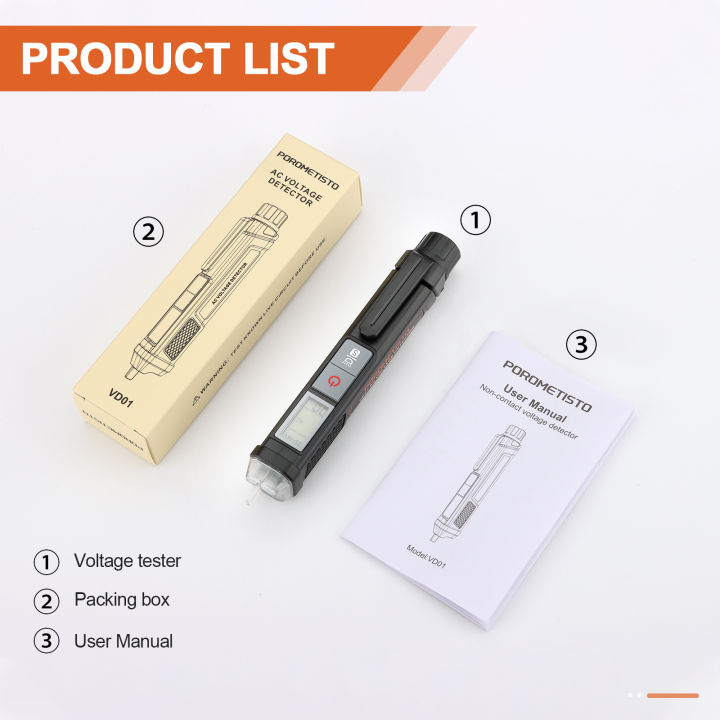 Non-Contact Voltage Detector 12-1000V Voltage Indicator Tester Pen AC Voltage Test Smart Breakpoint Finder Electrical Tools