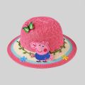 peppa pig Hat Female Korean Version Children's Knitted Sun Breathable Beach Protection Cartoon Straw.