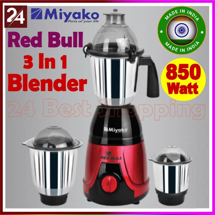 Miyako%20Multipurpose%203%20IN%201%20Heavy%20Duty%20Blender%20&%20Mixer%20Grinder%20RED%20BULL%20%7C%20850%20Watt%20%7C%20Made%20in%20India%20-%20Image%202